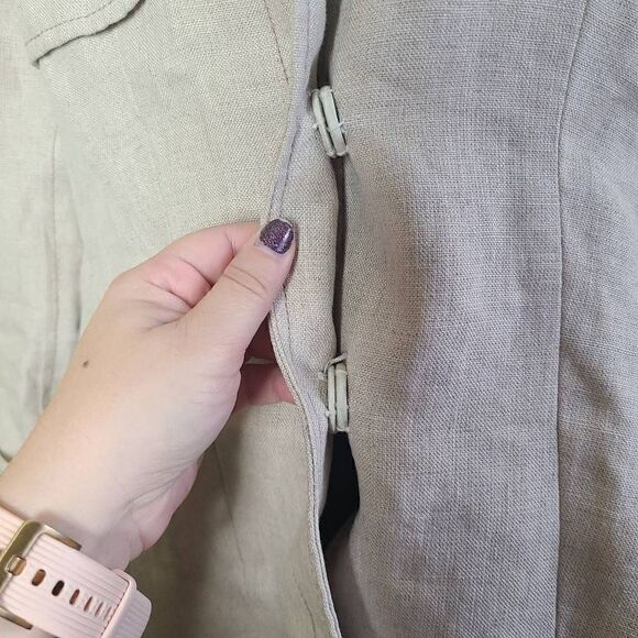 LOFT Linen Belted Blazer  - Picture 5 of 10